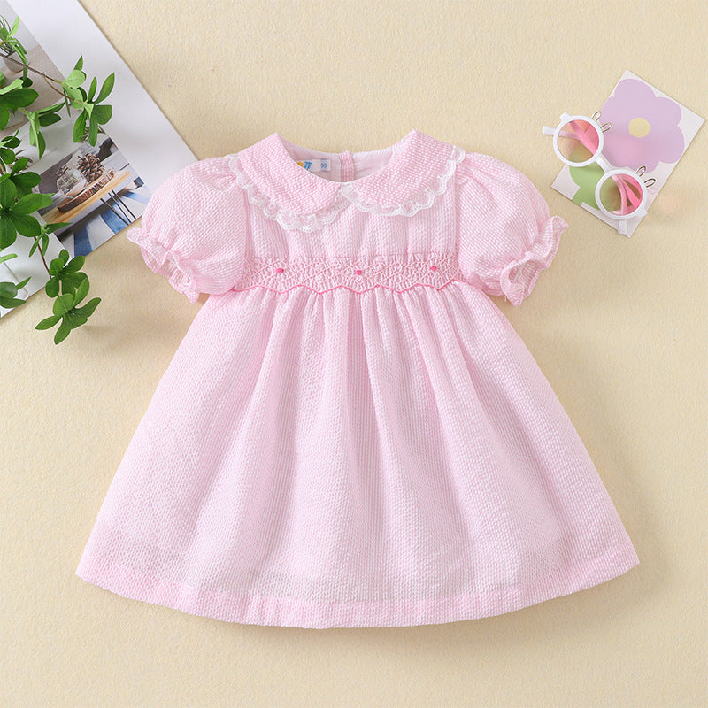 Sugar Pink Lace Collar Dress