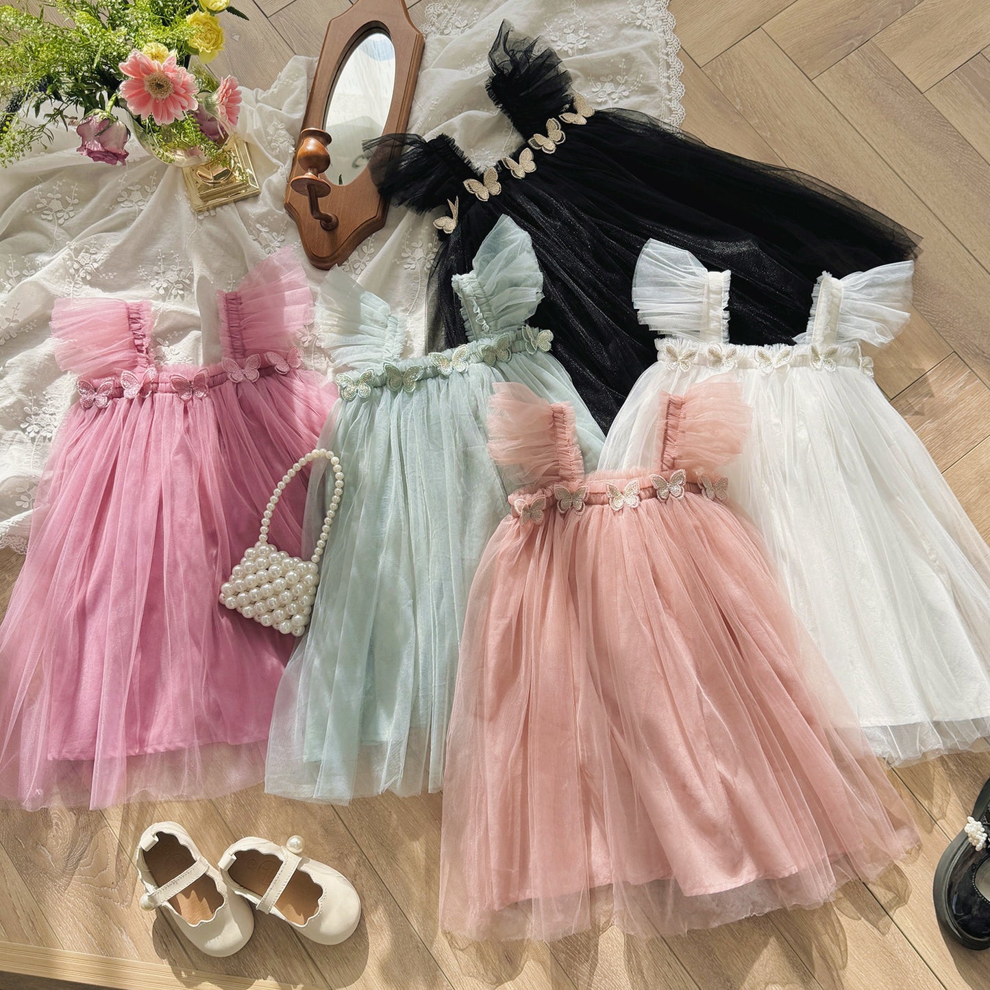 Whimsical Butterfly Tulle Dress