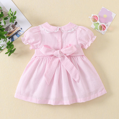 Sugar Pink Lace Collar Dress