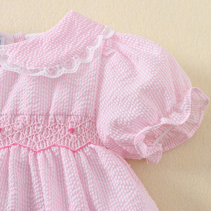 Sugar Pink Lace Collar Dress