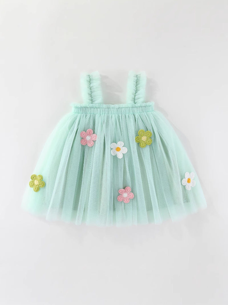 Floral Embellished Tulle Sundress