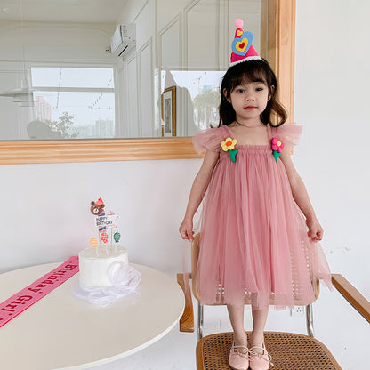 Floral Charm Baby Girl Tulle Dress