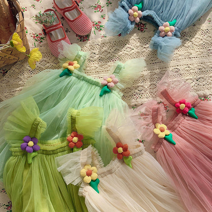 Floral Charm Baby Girl Tulle Dress
