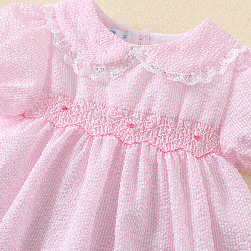 Sugar Pink Lace Collar Dress