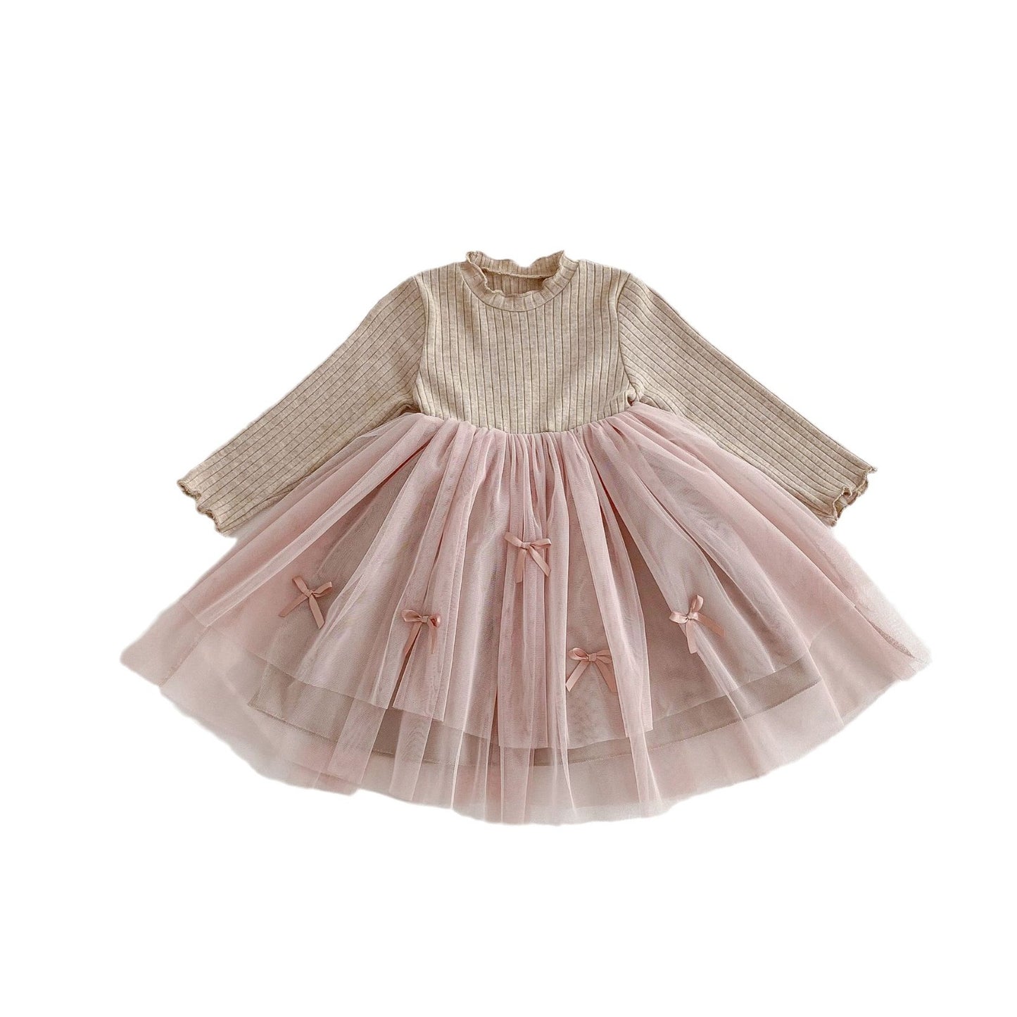 Bow Tulle Knit Dress