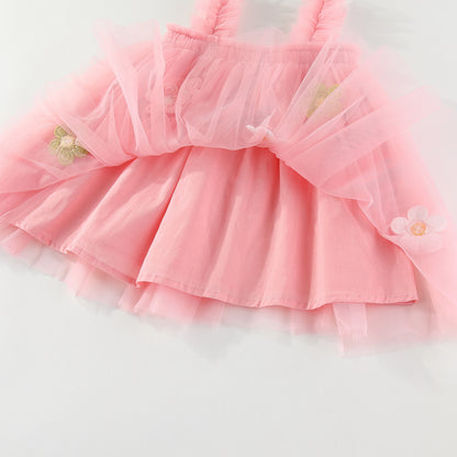 Floral Embellished Tulle Sundress