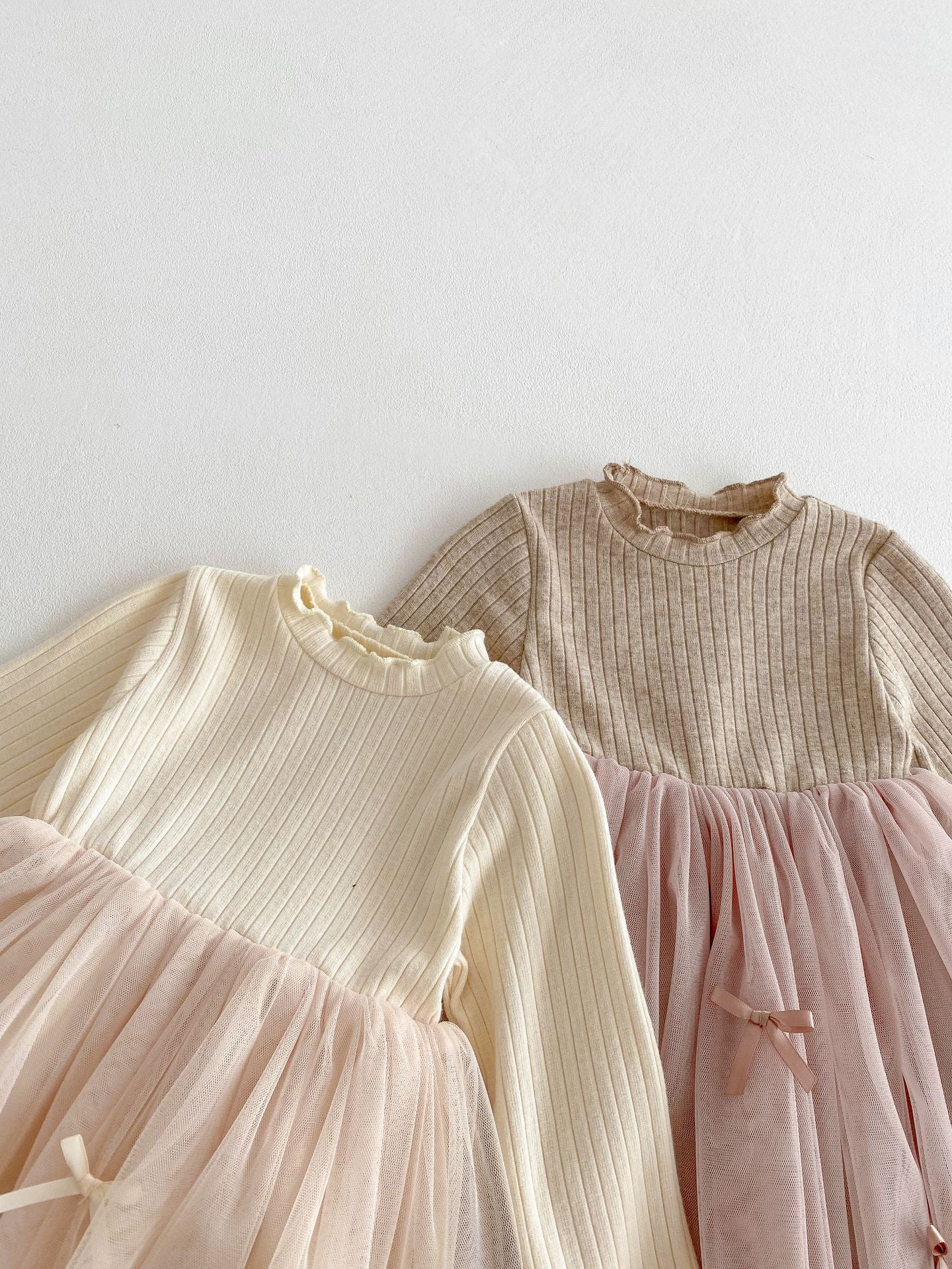 Bow Tulle Knit Dress