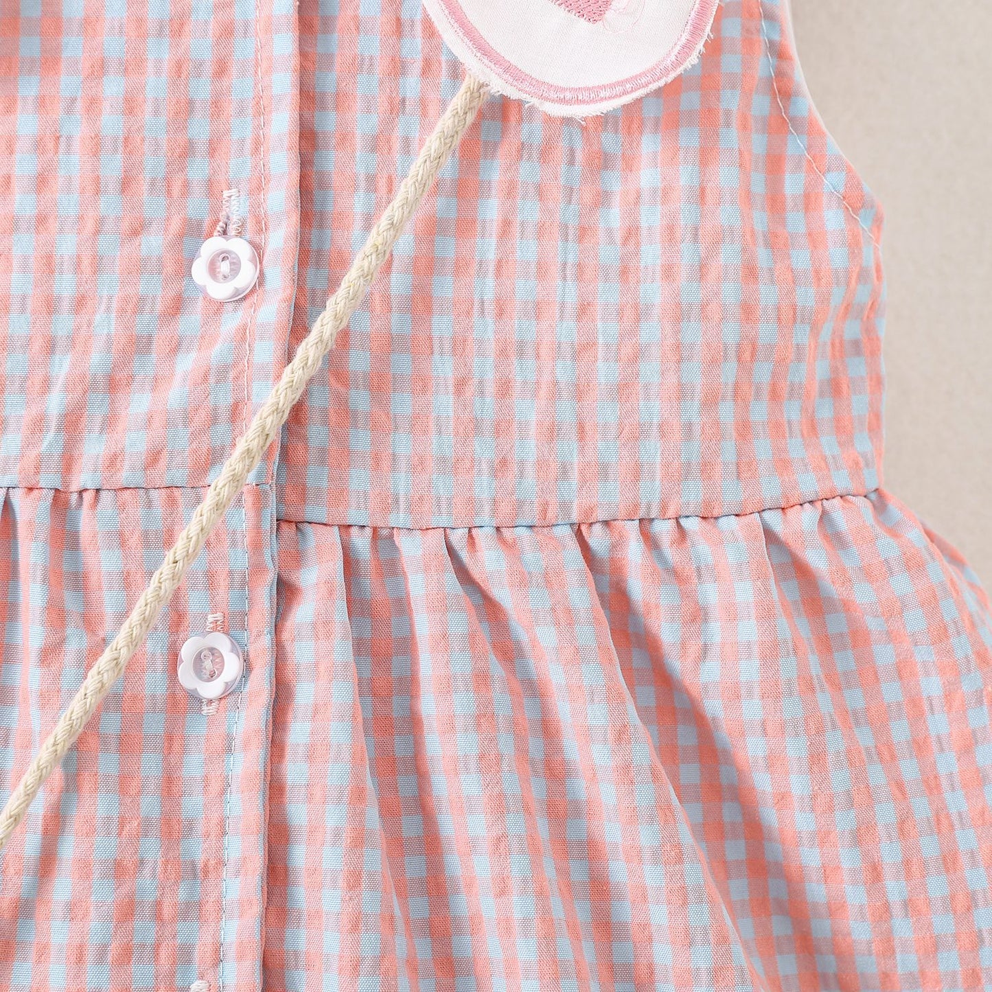 Sweetheart Gingham Dress with Bow Purse