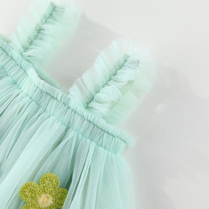 Floral Embellished Tulle Sundress