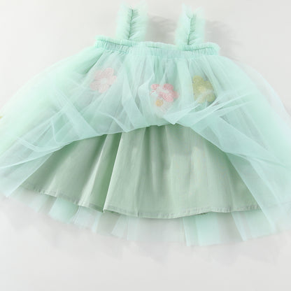 Floral Embellished Tulle Sundress