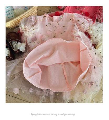 Floral Embroidered Tulle Dress