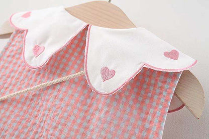 Sweetheart Gingham Dress with Bow Purse