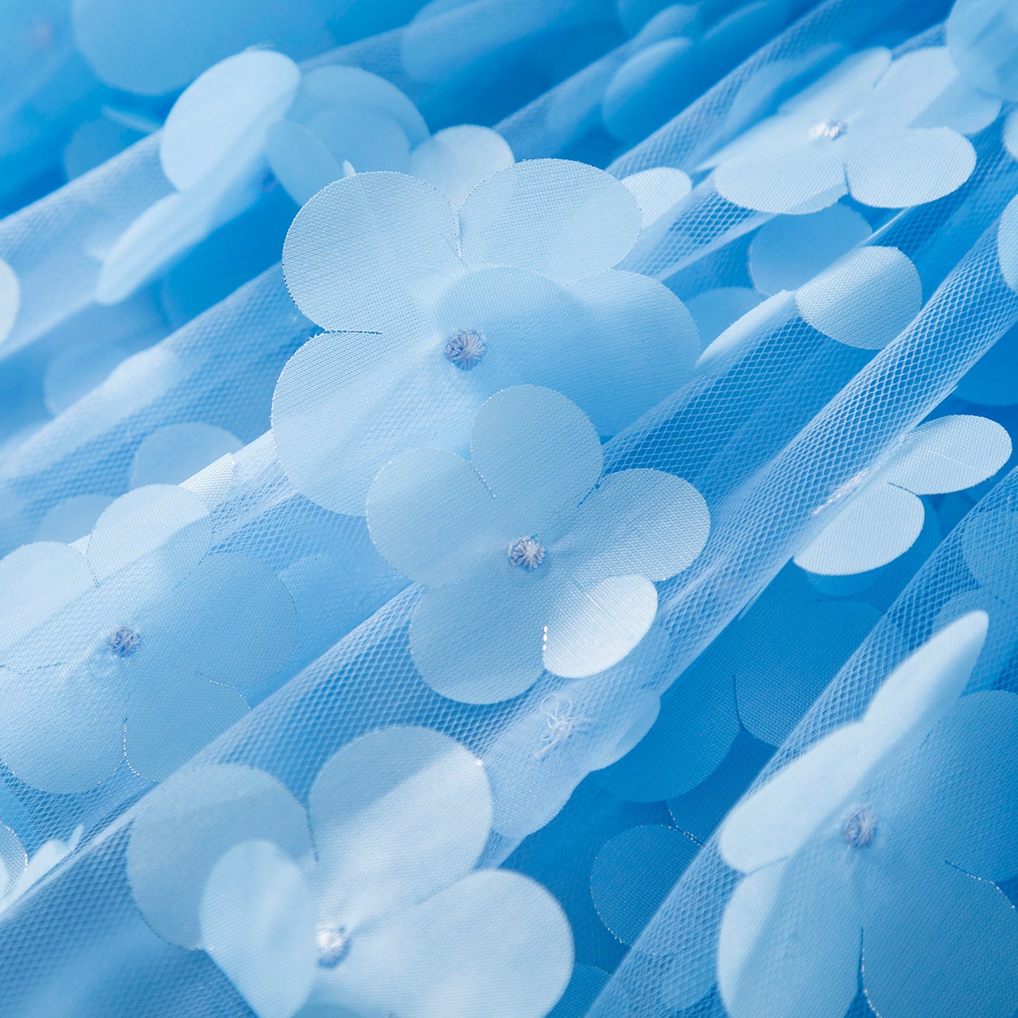 Flutter Sleeve Floral Tulle Dress with Satin Bow